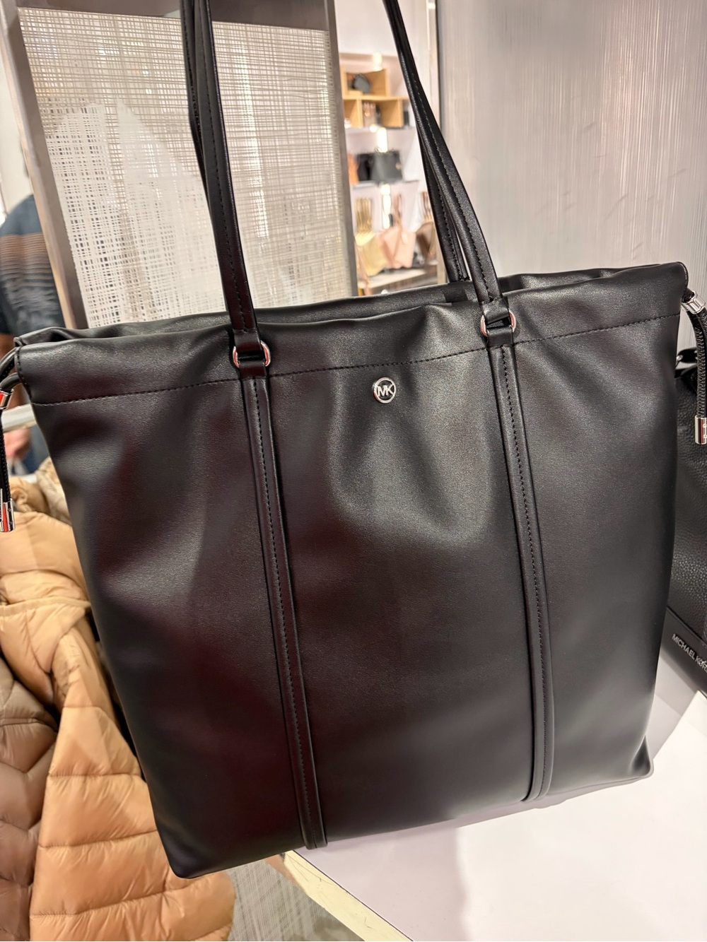 Michael Kors Black Leather Tote Bag
